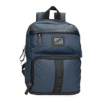 Pepe Jeans Hoxton – Zaino per laptop, in poliestere e poliuretano, varie misure, colore: Nero e blu, Blu, taglia unica, Rucksack