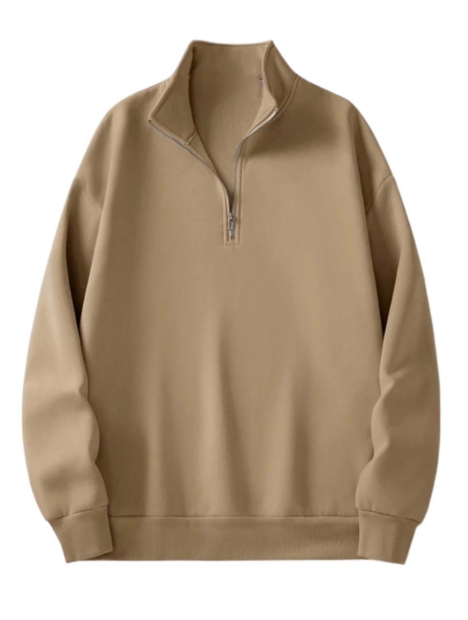 Mack Jonney Men’s Fleece Half-Zip High Neck Sweatshirt | Warm & Stylish Winter Wear -M4563
