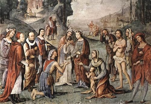 Toile Lorenzo Charité Sainte Cécile 60x90cm pour décoration murale de salon