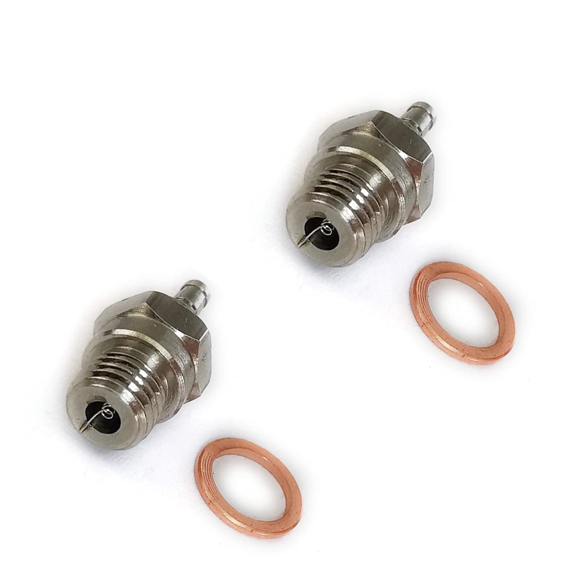 DEVMO 2 Pack Heavy Duty Hot (OS #7 Equivalent) Spark Nitro Glow Plug N3 Compatible with RC Products