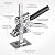 4 pcs Viking Arm Precision Clamping Tool - Arm Hand Tool Jack,Labor-Saving Arm,Door Use Board Lifter Cabinet Jack Multifunctional Plaster Sheet Repair Anti Slip Hand Tool Gifts for Fathers