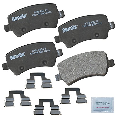 Image of Bendix Priority1 CFM1307VR Semi-Metallic Rear Brake Pads for Select Models Land Rover LR2, Range Evoque, Volvo S60, S60 Cross Country, S80, V40, V40 V60, V60 V70, V90 XC60, XC70