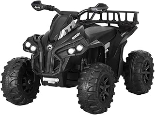Rigo Kids Ride On Car ATV Quad Motorbike Storage Rack Electric Toys 12V Black