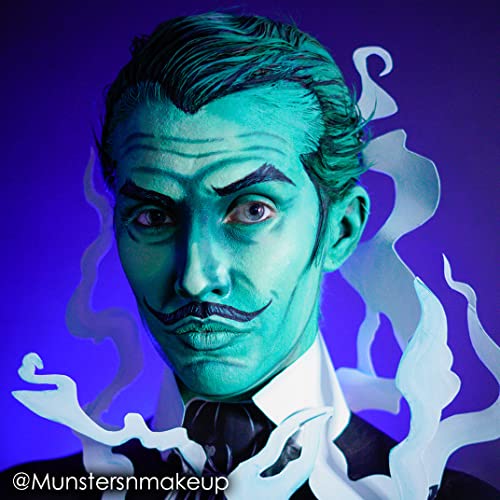 Image of Mehron Paradise Makeup AQ Pro Size | Stage & Screen Performance, Face & Body Painting, Beauty, Cosplay, and Halloween | Water Activated Face Paint, Body Paint 1.4 oz (40 g) - Teal | Made in the USA