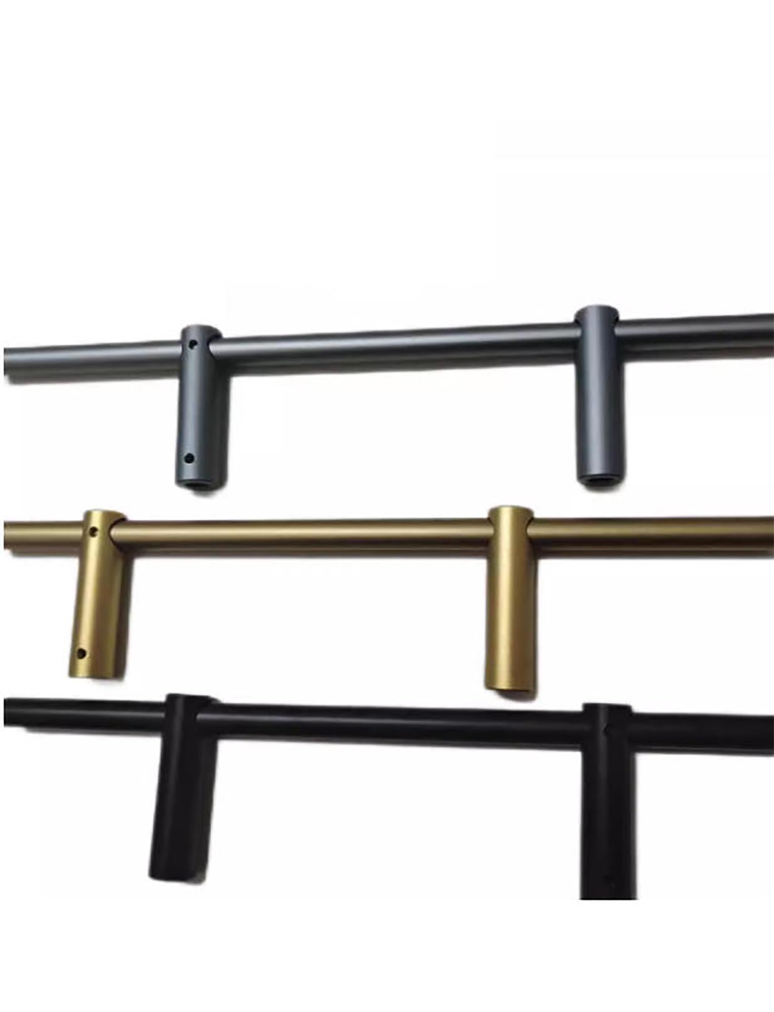 Longitud 15.8"-59.1" Varilla de soporte decorativa de aleación de aluminio, barandilla de protección de muebles for gabinete de vino, estante de madera(Gray,L 1200mm/47.3")