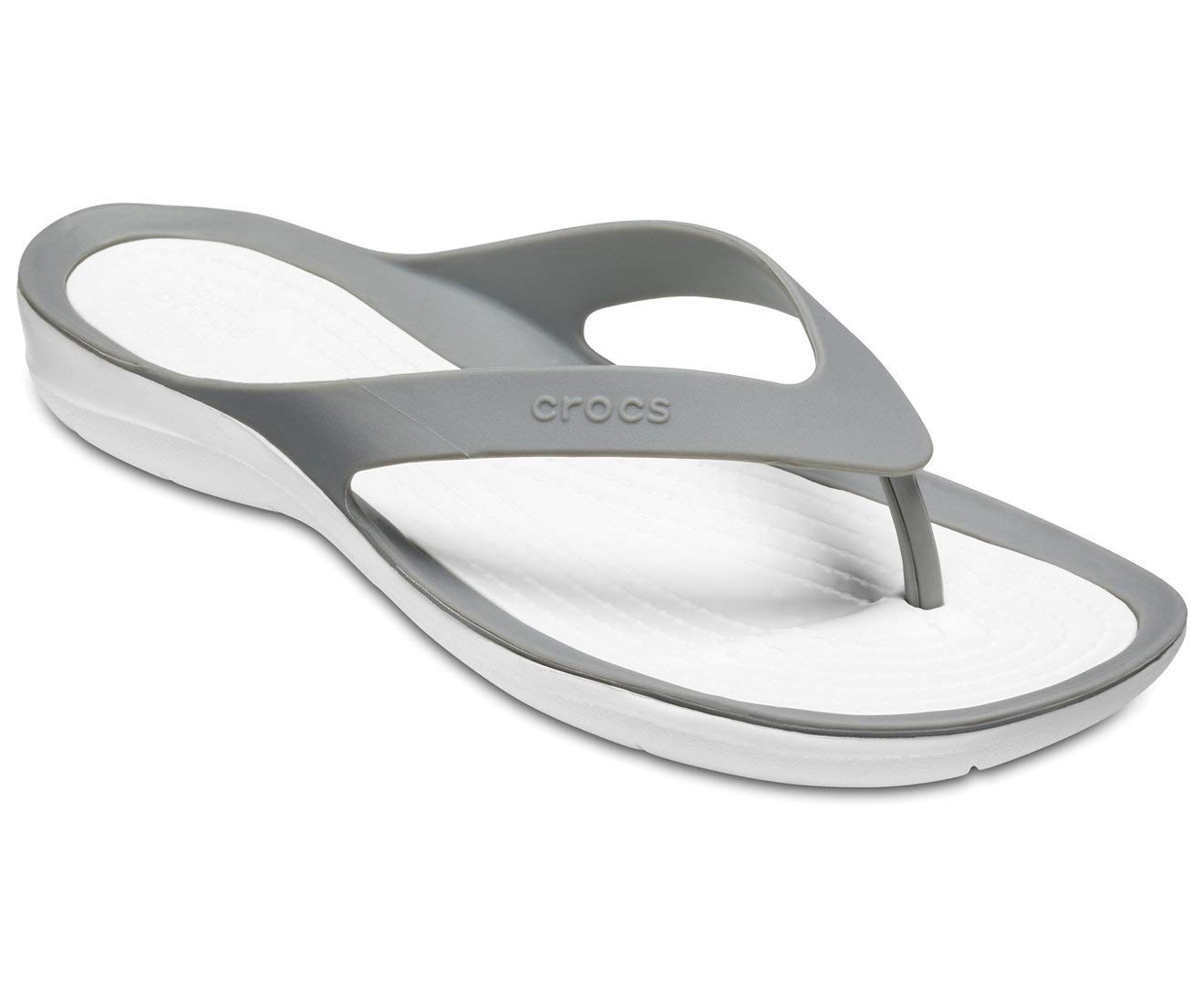 crocs Womens Swiftwater Flip W Smoke/White Open-Back Flop-2 UK (W4, 204974) (B077DG3H1N) Amazon Price History, Amazon Price Tracker