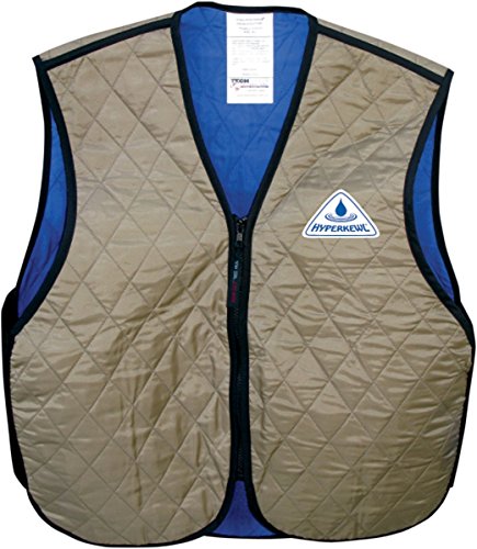 Image of OccuNomix Girls' Hyperkewl Light Weight Evaporative Cooling Sport V-neck Vest With Zipper Closure