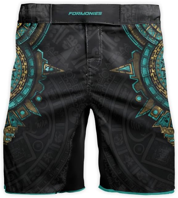 Aztec MMA Shorts – Men’s Fight Shorts for Cage Fight Muay Thai Jiu-Jitsu BJJ Boxing Grappling