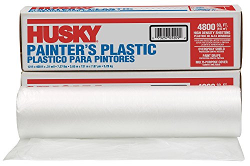 Husky 03512H 12' X 400' Film-Gard Clear Professional Painter's Plastic