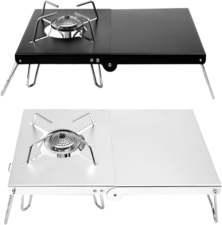 Camping Cookware, Outdoor Windproof Folding Camp Stove Stand Table Bracket Holder image 2