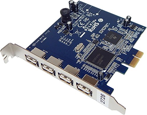 Belkin Hi-Speed USB 2.0 4-Port PCIe Card F5U252 Card Only 4-External Ports