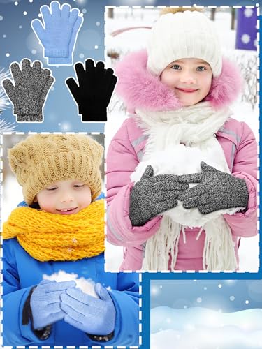 Image of EBOOT 3 Pairs Winter Kids Gloves Warm