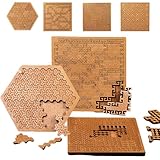 2026 New Fractal Tray Puzzle for Adults,Extremely High Difficulty Fractal Puzzles,Mind Bending Wooden Jigsaw Puzzles,Reverse Thinking Challenging Irregular for Puzzle Enthusiasts (3pcs a)