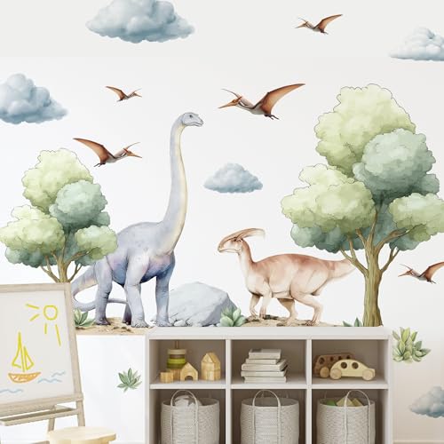 Vinilo Decorativo Dinosaurio Extra Grande Boho para Pared miniatura 1
