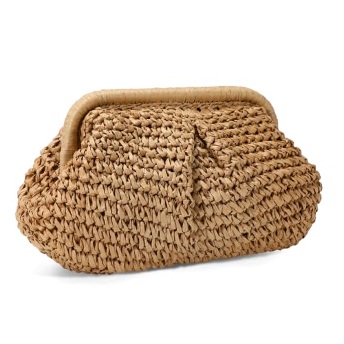 Image of Straw Bag Beach Purse Summer Purses for Women Vacation Handbags Woven Crossbody Bags Straw Shoulder Bag