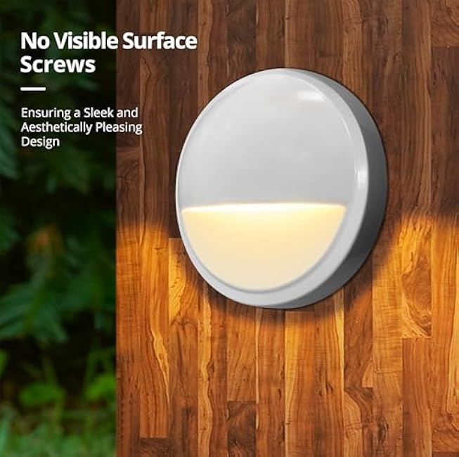 GKOLED Landscape Deck Light, Low Voltage 12V AC/DC Outdoor Patio Lighting, LED 2W Step Light, Die-Casting Aluminium with White Powder Appearance, 6 Pack