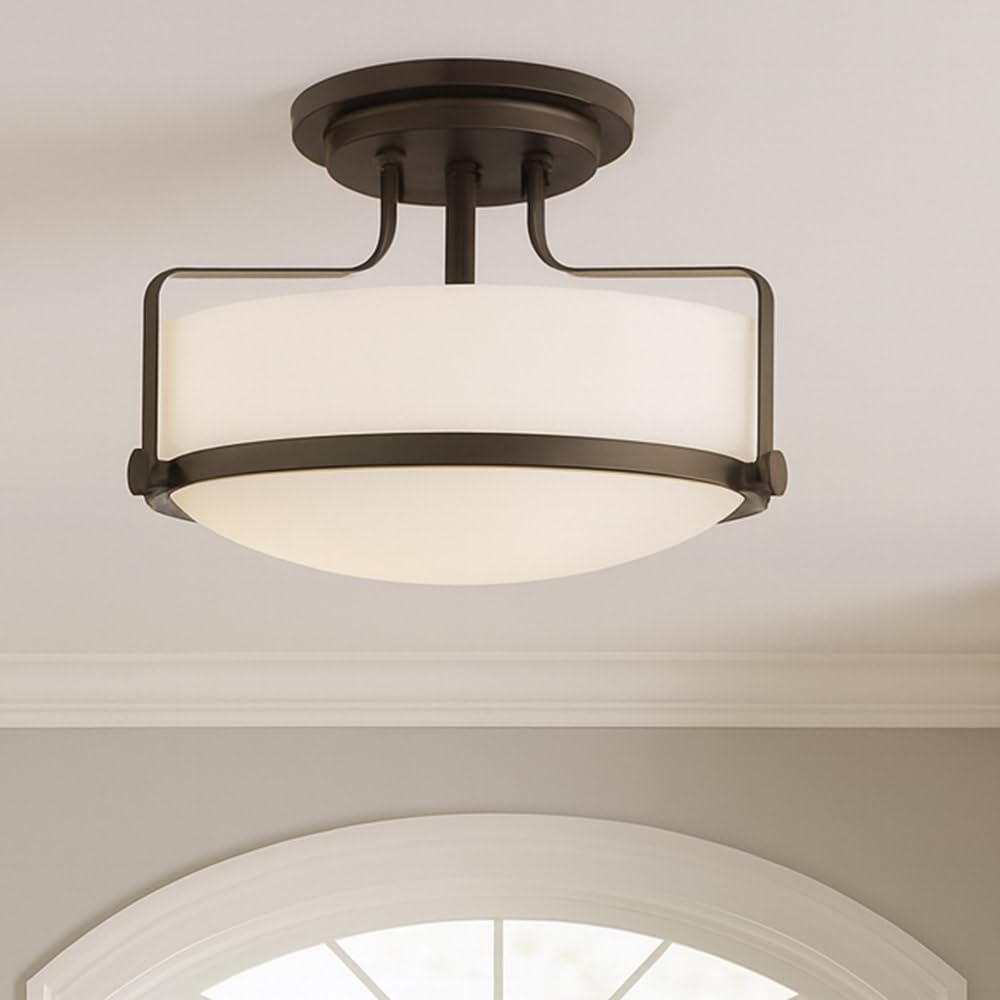 Hinkley Harper 3641OZ Medium Semi-Flush Mount Ceiling Light, Sleek
