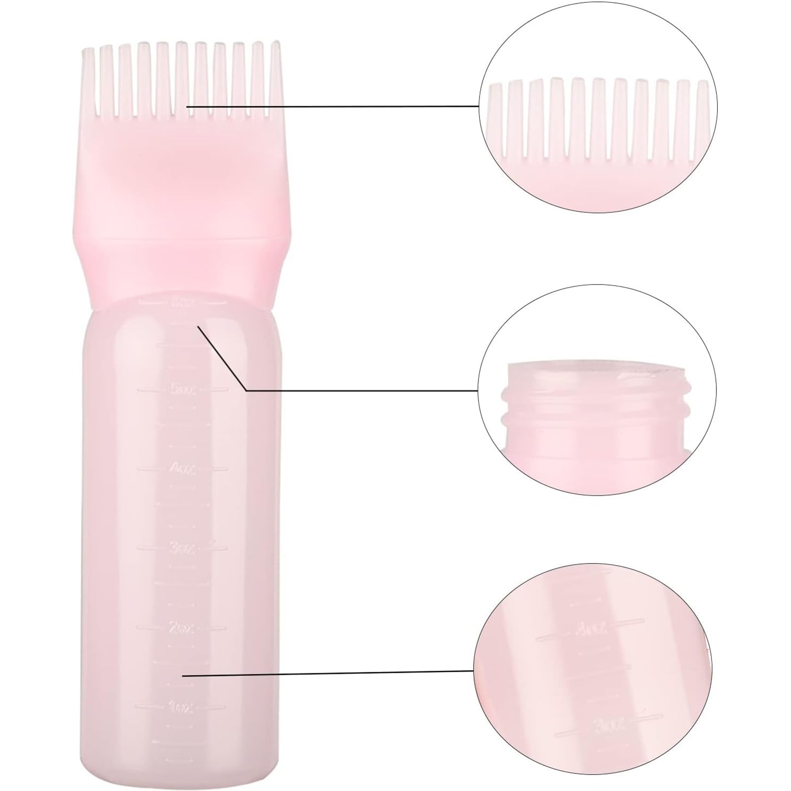 Addein 1 Pieces Hair Oil Applicator Bottle, Root Comb Applicator Bottle, Squeeze Hair Color Oiling Bottles for Hair Coloring - Image 2