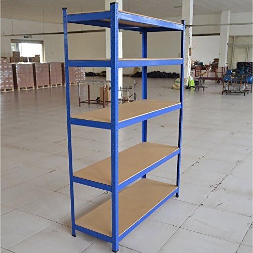 Panana 1.8m/1.5m Warehouse 5 Tier Racking Shelf Heavy Duty Steel Garage ...