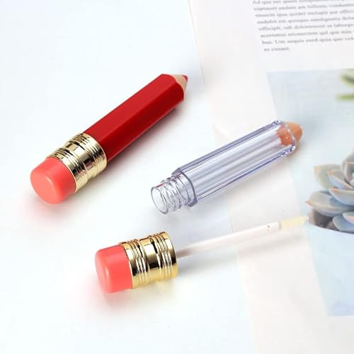 Teonei Pencil Lip Gloss Tubes,Empty Lips Balm Tube,Refillable Lip Balm Bottle,Mini Lip Gloss Containers Bottles,6Pcs #TOP3