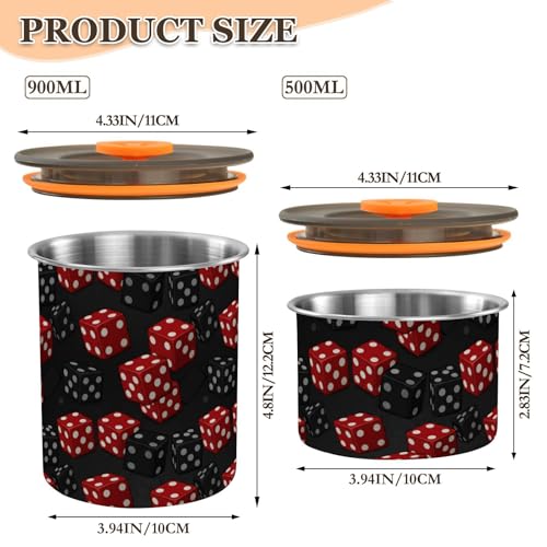 Envase Hermético de Acero Inoxidable 900ml DOMIKING miniatura 2