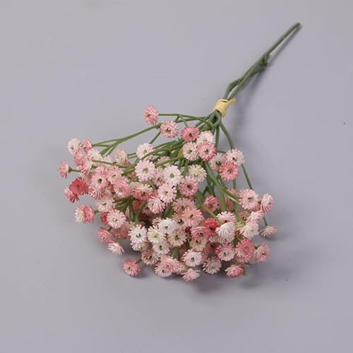 Miniatura 10 de Flores artificiales de aliento de bebé, ramo de gypsophila falsas flores de tacto real para boda, fiesta, jardín, hogar, decoración de bricolaje