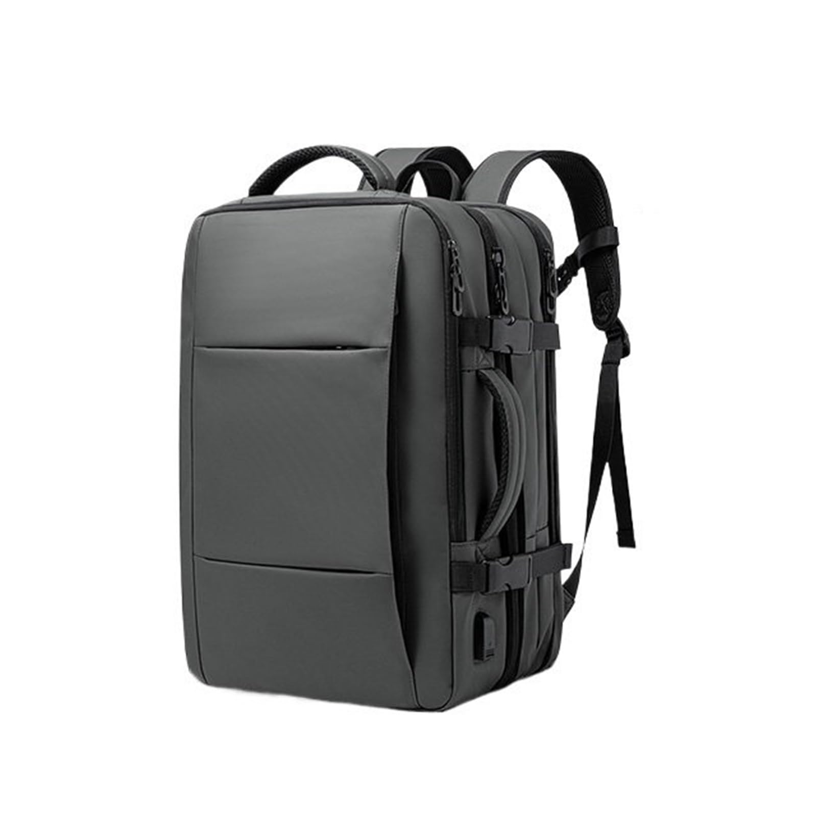Borsa Nuoto Zaino espandibile impermeabile 17,3 pollici zaino per laptop zaino da viaggio per escursionismo(Grey 45L)