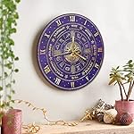 N-NAMESISS-All-Over-Print-Clock-Wheel-of-The-Year-Clock-12-Wood-Clock-Halloween-Decorations-Halloween-Decor-Halloween-Witch-Decor-Clock-for-Home-Christmas-Decor-Witch-Gifts-Sister-Gifts