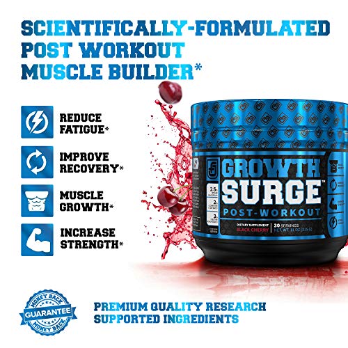Growth Surge Post Workout Muscle Builder with Creatine, Betaine, L-Carnitine L-Tartrate - Daily Muscle Building & Recovery Supplement - 30 Servings, Black Cherry Flavor - Image 7