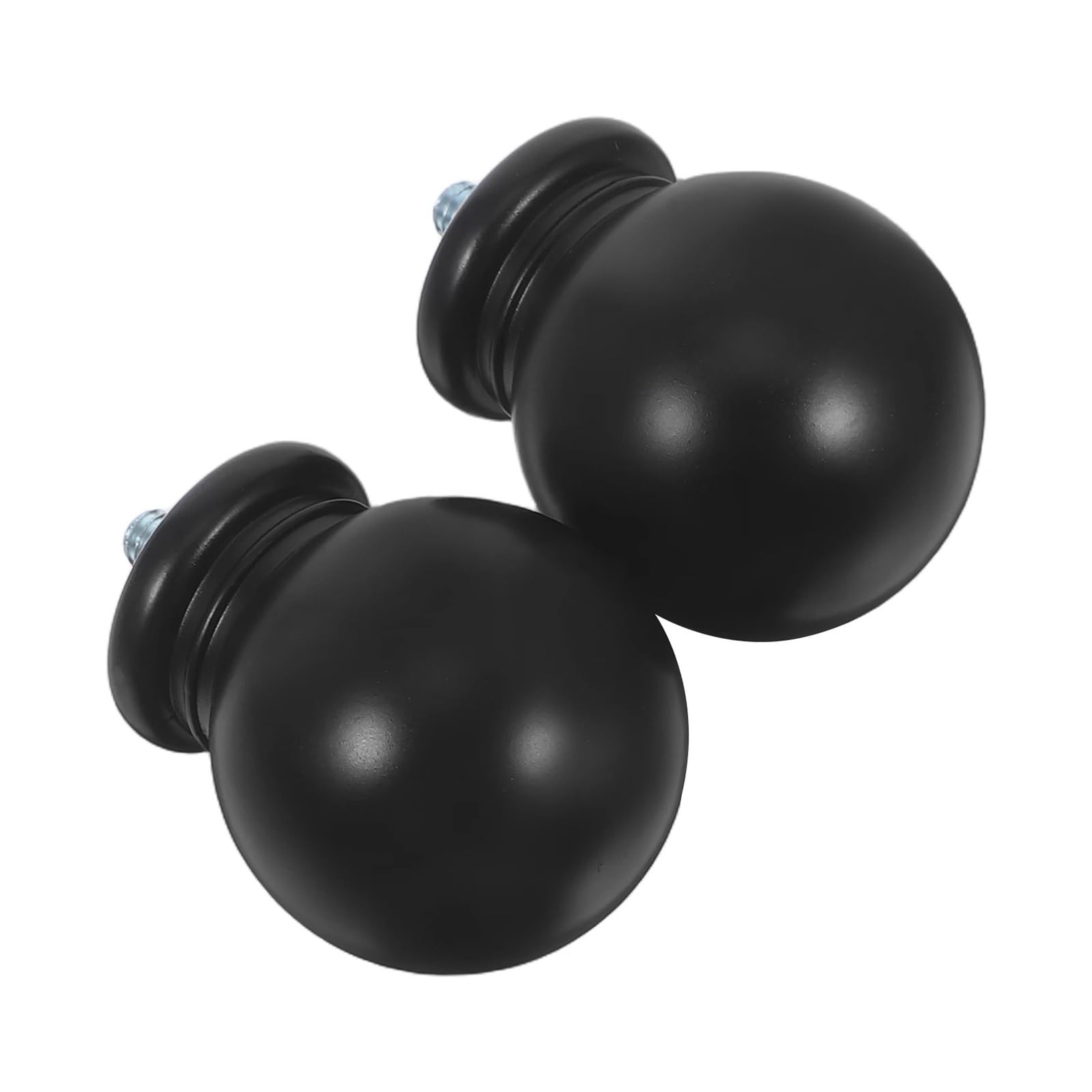 BDFJEDS Curtain Pole Finials 2 Pcs Curtain Rod Head Cap End Finial Finials Ends Only Plastic Decorative