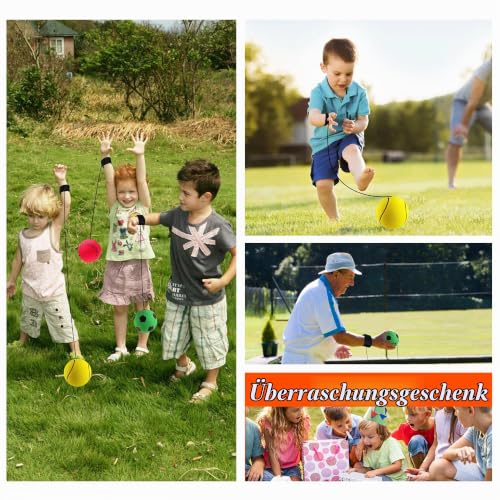 Springball mit Schnur, 4 Stücke Sport Handgelenk Ball, Ball An Der Schnur