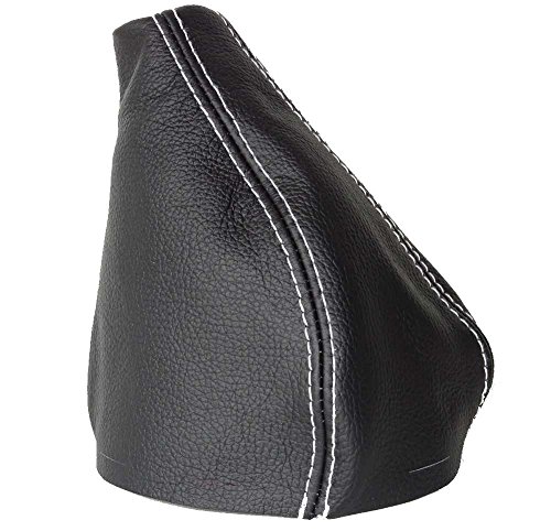 The Tuning-Shop Ltd For Fiat Barchetta 1995-2005 Manual Shift Boot Black Leather White Stitching