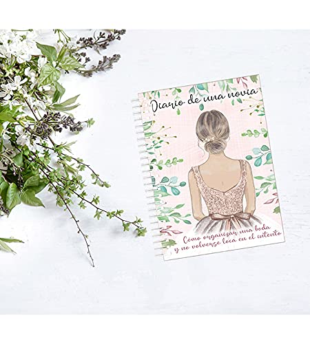 Diario de una novia, y organizador, para planear todas las actividades previas a la boda, encuadernación tapa dura, medidas16,5 x 22,5, 96 pg. ideal para regalo