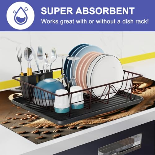 Image of HOMETITUTE Good Days Stove Top Cover 28x20 Diatomite Coffee Bar Mat | Electric stove decoration