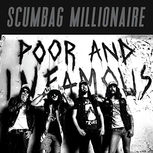 Album art for Poor and Infamous (Matte sleeve with silver foil print/With lyric sheet/Black vinyl) by Scumbag Millionaire