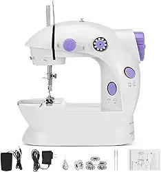 Mini Máquina de Costura Portátil Elétrica – Compacta e Eficiente, Ideal para Reparos Rápidos, Ajustes e Costura Criativa com Acessórios Inclusos