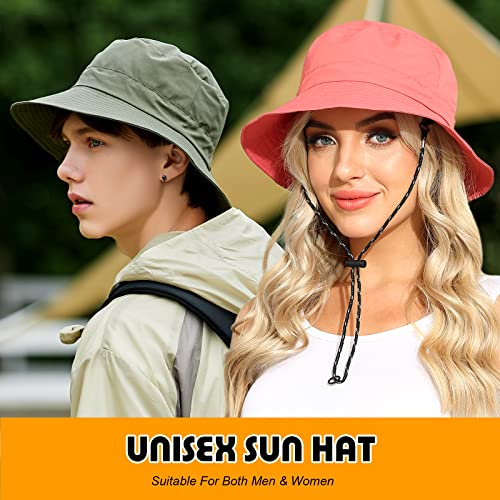 Slowtown Packable Bucket Hat Women Outdoor Waterproof Fishing Hat Summer Lightweight Men Uv Protection Sun Hat (Army Green, One Size) #TOP3