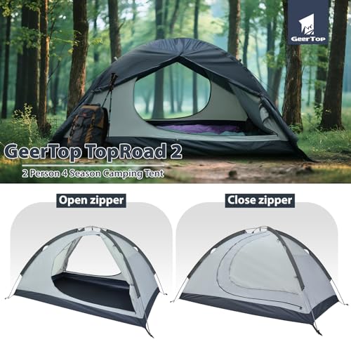 GEERTOP 2 Person Backpacking Tent Waterproof Lightweight 4 Season Outdoor Double Layer Tent for Camping Hiking Mountaineering