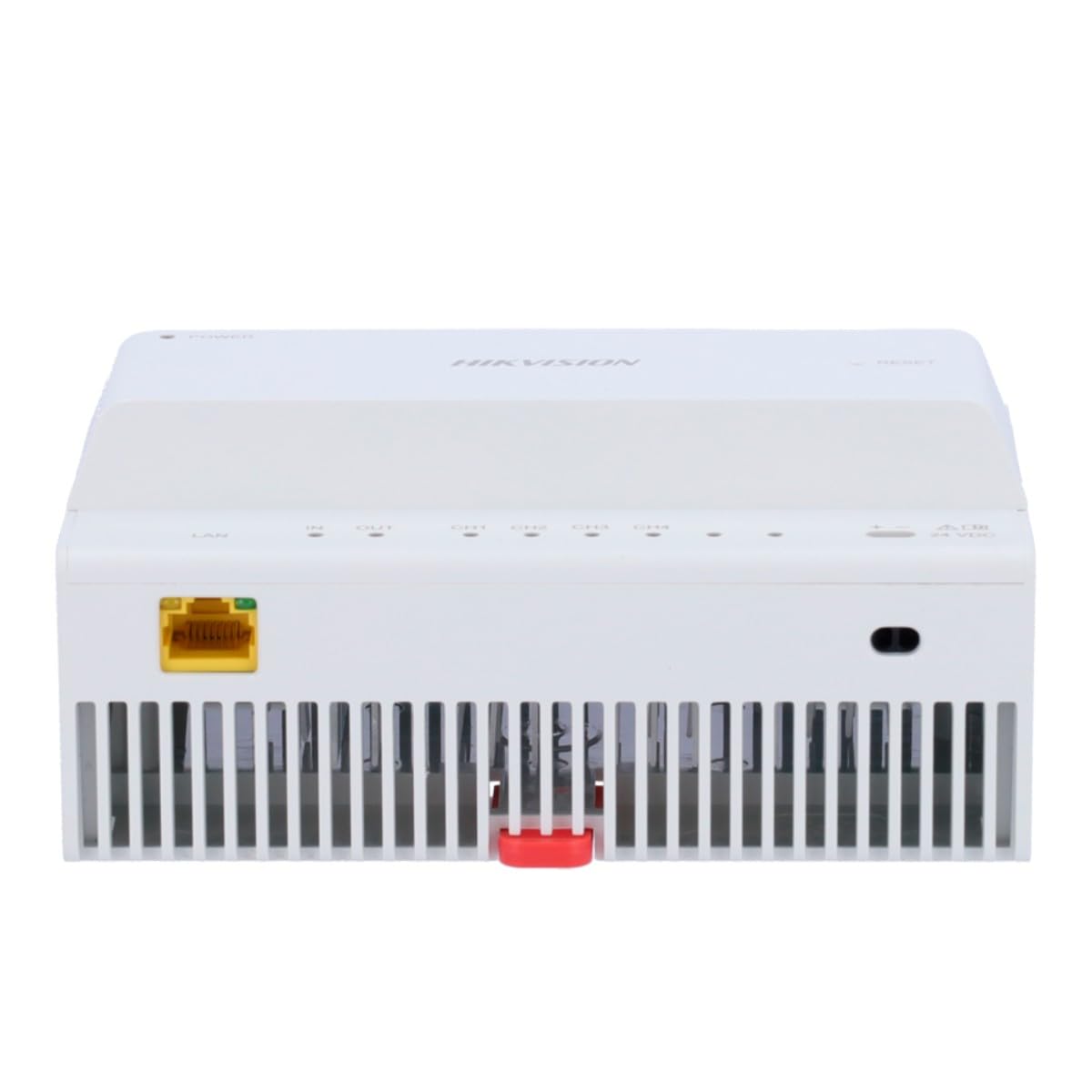 Convertitore di edifici - IP a 2 fili - 4 gruppi di 2 fili - TCP/IP con RJ45 - Alimenta dispositivi a 2 fili - Collegamento di hub in cascata