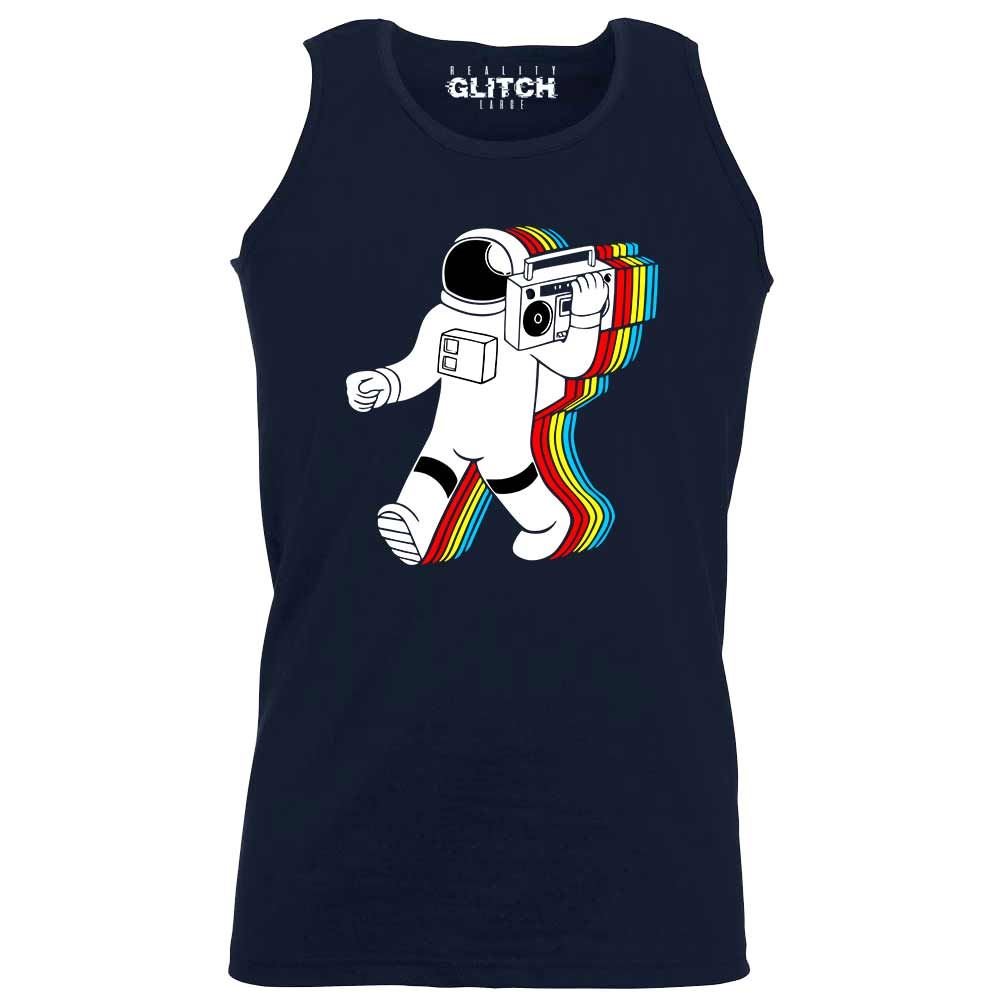 Reality Glitch Men's Navy Blue Funky Spaceman Vest