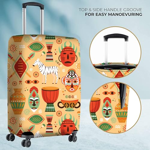 Image of Nasher Miles Polyester Protective Luggage Cover Set of 2 (Small-Medium) - Afro