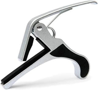 KESYOO Metal Guitar Capo Clamp for Acoustic and Electric Guitars Zinc Alloy Tune Trigger Silver Tone Adjuster for Smooth Pitch Change Portable Design