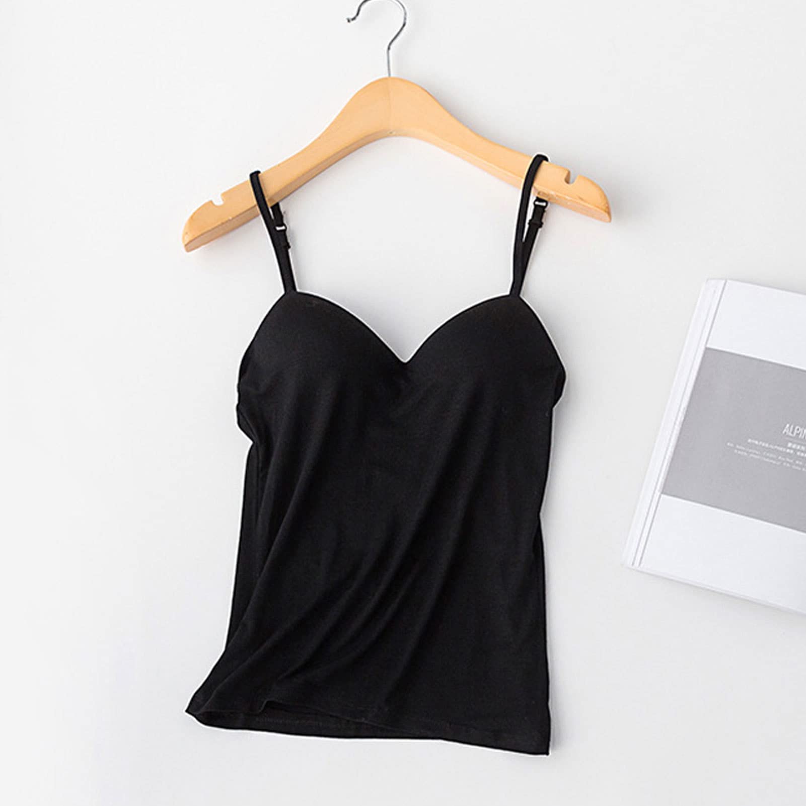 v neck cami built in bra