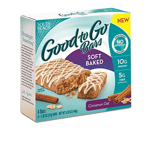 South Beach Diet Good To Go Bars, Soft Baked, Cinnamon Oat, 1.30 Ounce, 4 Count (Pack of 8)