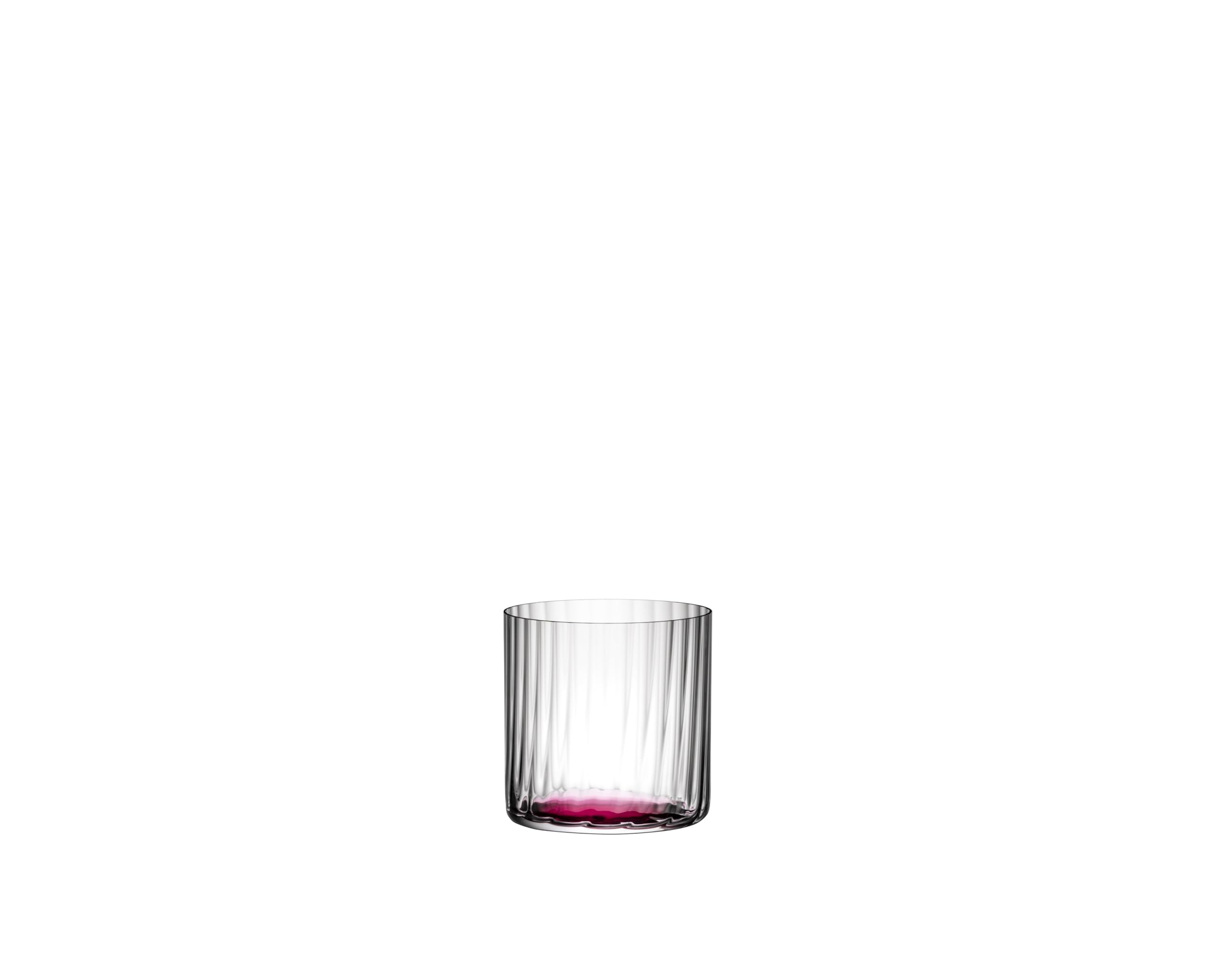 RIEDEL The O Wine Tumbler Happy H2O-Optik - rosa/grün/gelb/blau - 4er Set, Trinkglas, Kristallglas, Spülmaschinenfest - 5414/22
