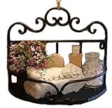 mkki Home Supplies Storage Shelving Wrought Iron Wall Bathroom Shelf