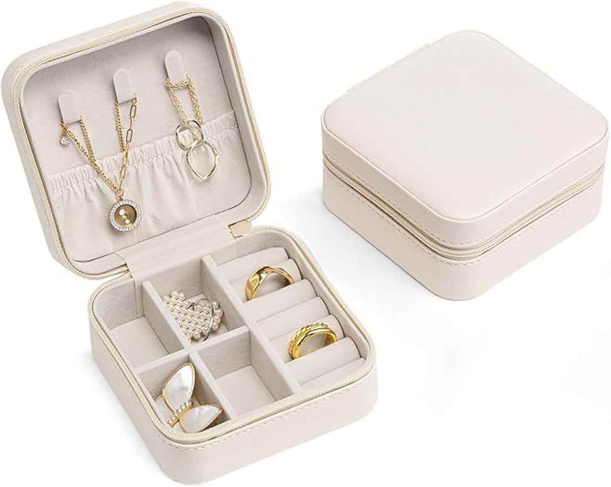 Photo 1 of Small Jewelry Box, Portable Organizer Travel Display Case for Women Gift