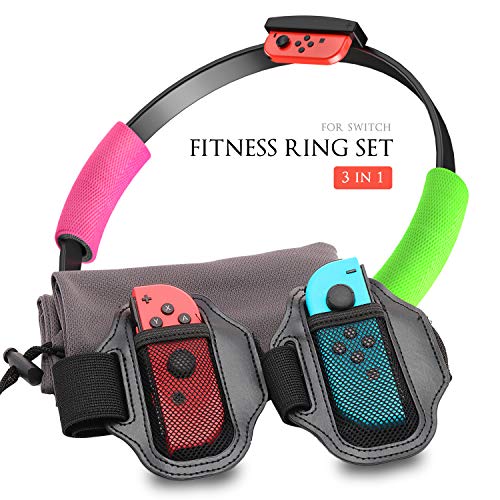 Accessories for Nintendo Switch Ring Fit Adventure, 2 Leg Straps for Switch Ring