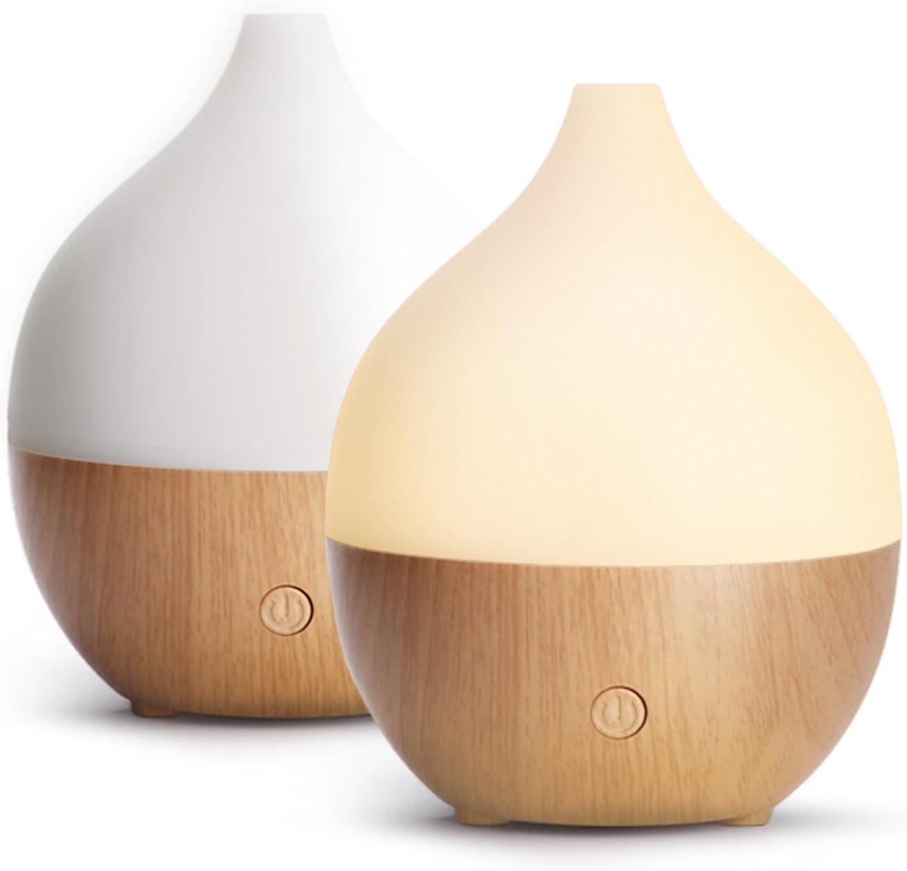 SALKING 2 Pezzi Diffusore di Oli Essenziali 100ml Effetto Legno Chiaro