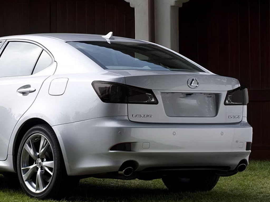 Rvinyl Tail Light Pre Cut Film Tint Cover Kit in Matte Smoke Compatible with Lexus is 2006-2010 - Adhesive Backs